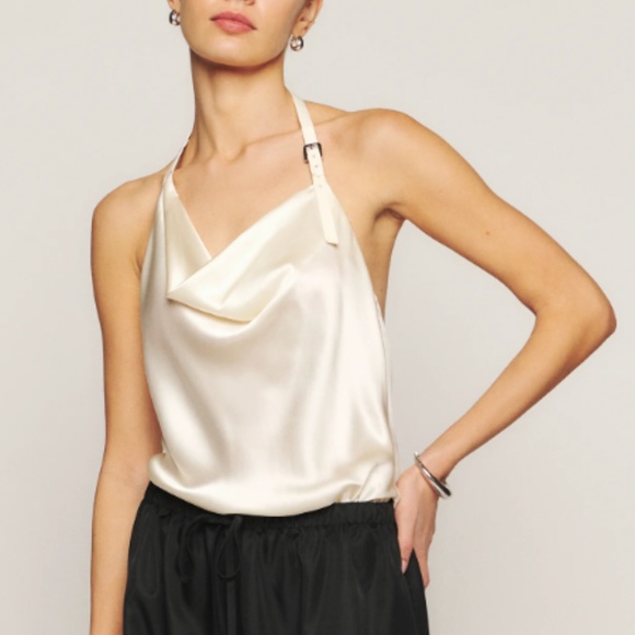 Reformation Tops - Reformation Maeve Silk Top Fior Di Latte Sz Medium
